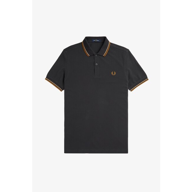 FRED PERRY Twin Tipped Shirt Agrey