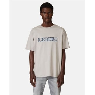 ICEBERG T-shirt with dubbel logo sand