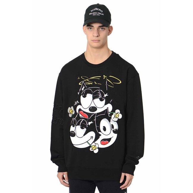 ICEBERG Sweatshirt with cartoon graphics and logo