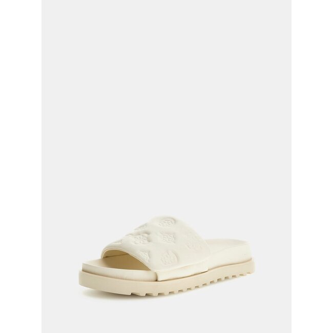 GUESS Logo sandal ivory