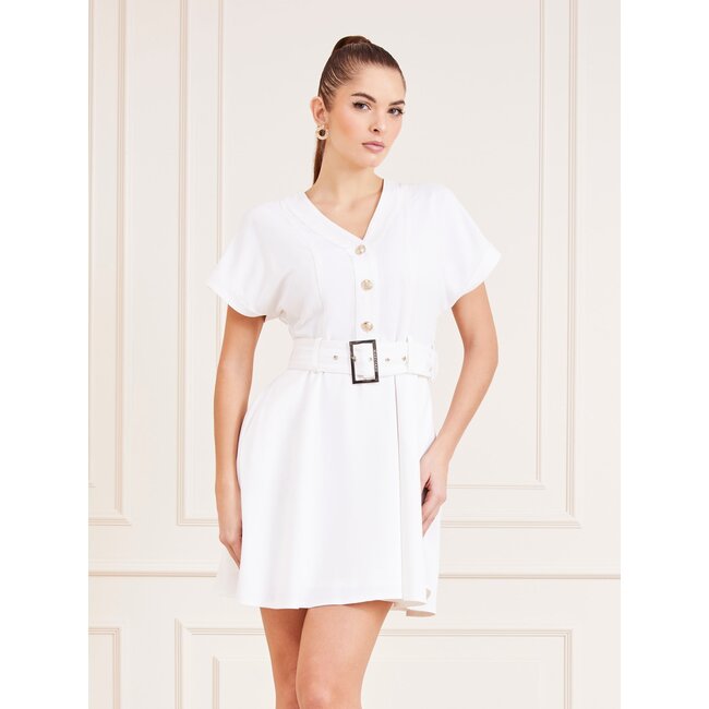 Marciano fit and flare mini-jurk met riem wit