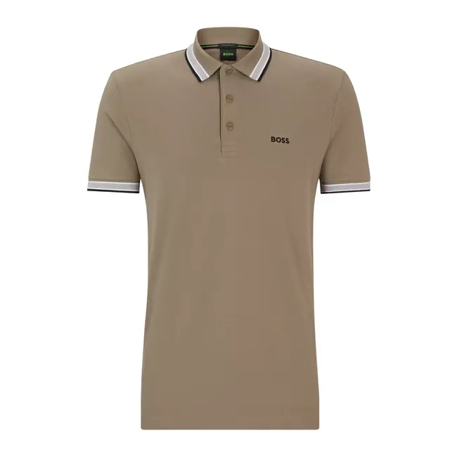 HUGO BOSS Paddy polo van biologische katoen cappuccino