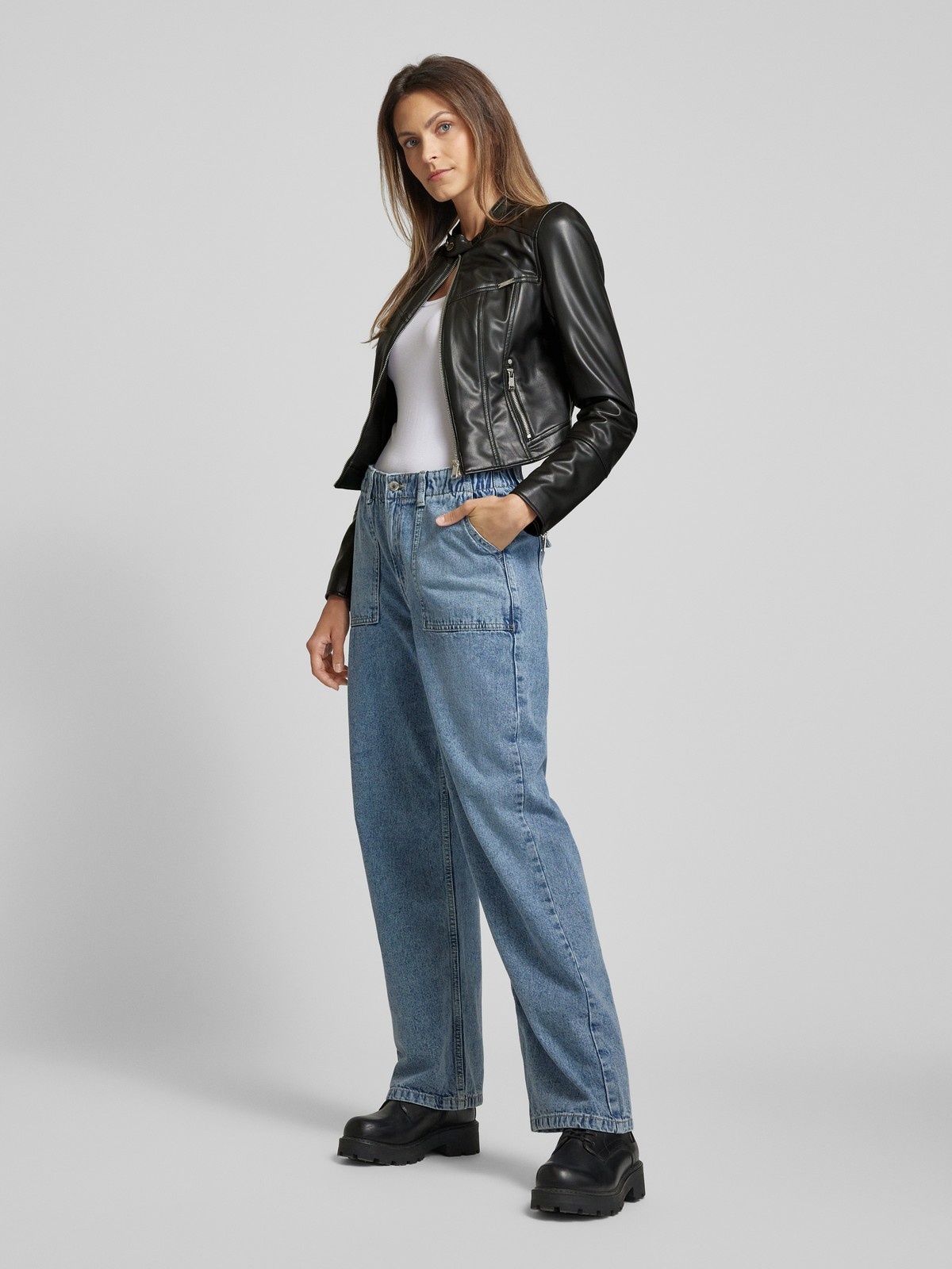 Leather look jas Di lano Fashion