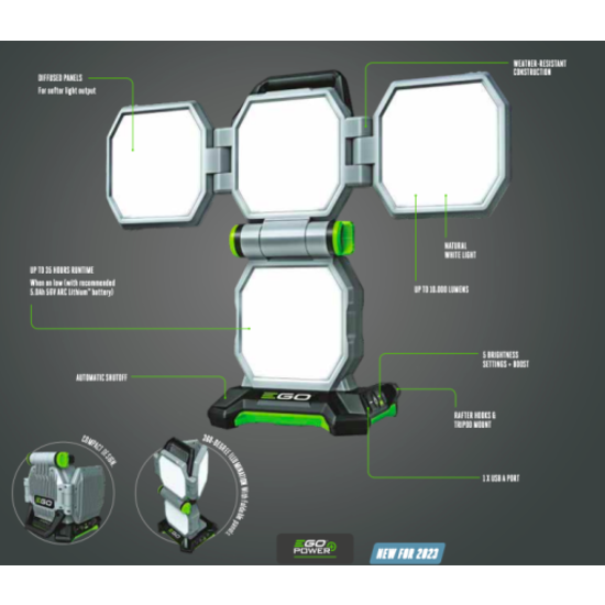 EGO power plus Draagbare werklamp LT1000E