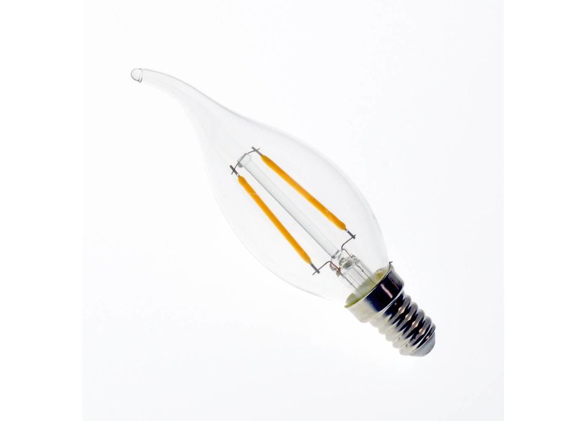 LED filament kaarslamp met tip E14 2W 2700K Dimbaar - Crius