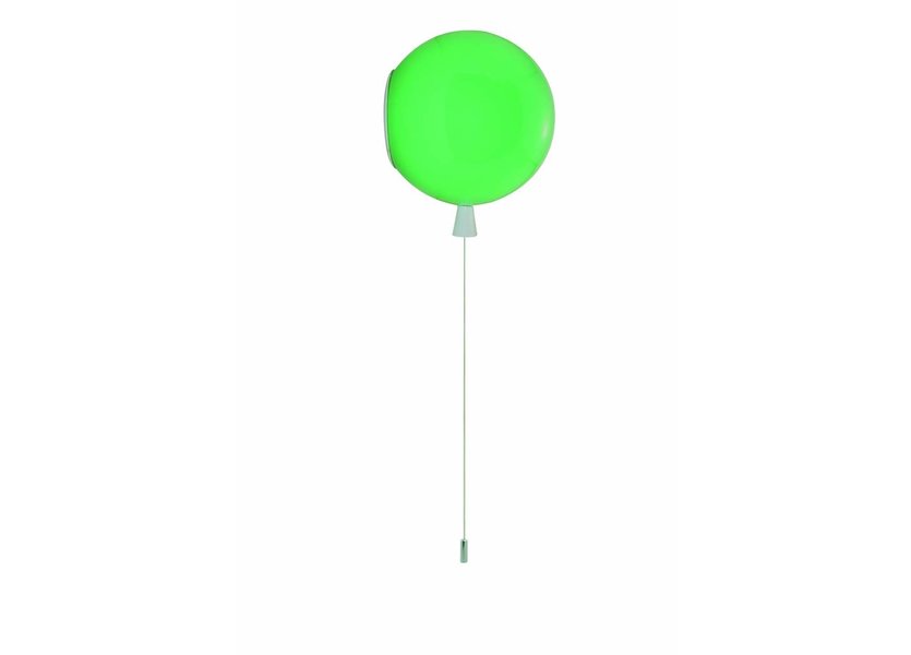 Wandlamp Ballon lamp Groen Klein inclusief 4W LED lamp - Funnylights