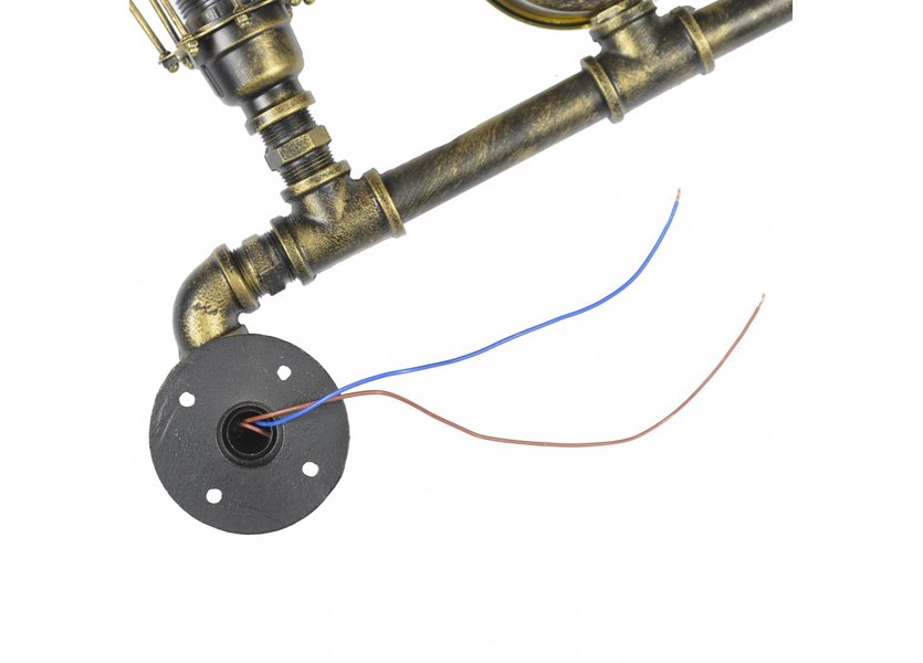 Industriële Tweelichts Wandlamp Waterleiding - Funnylights Kakuna