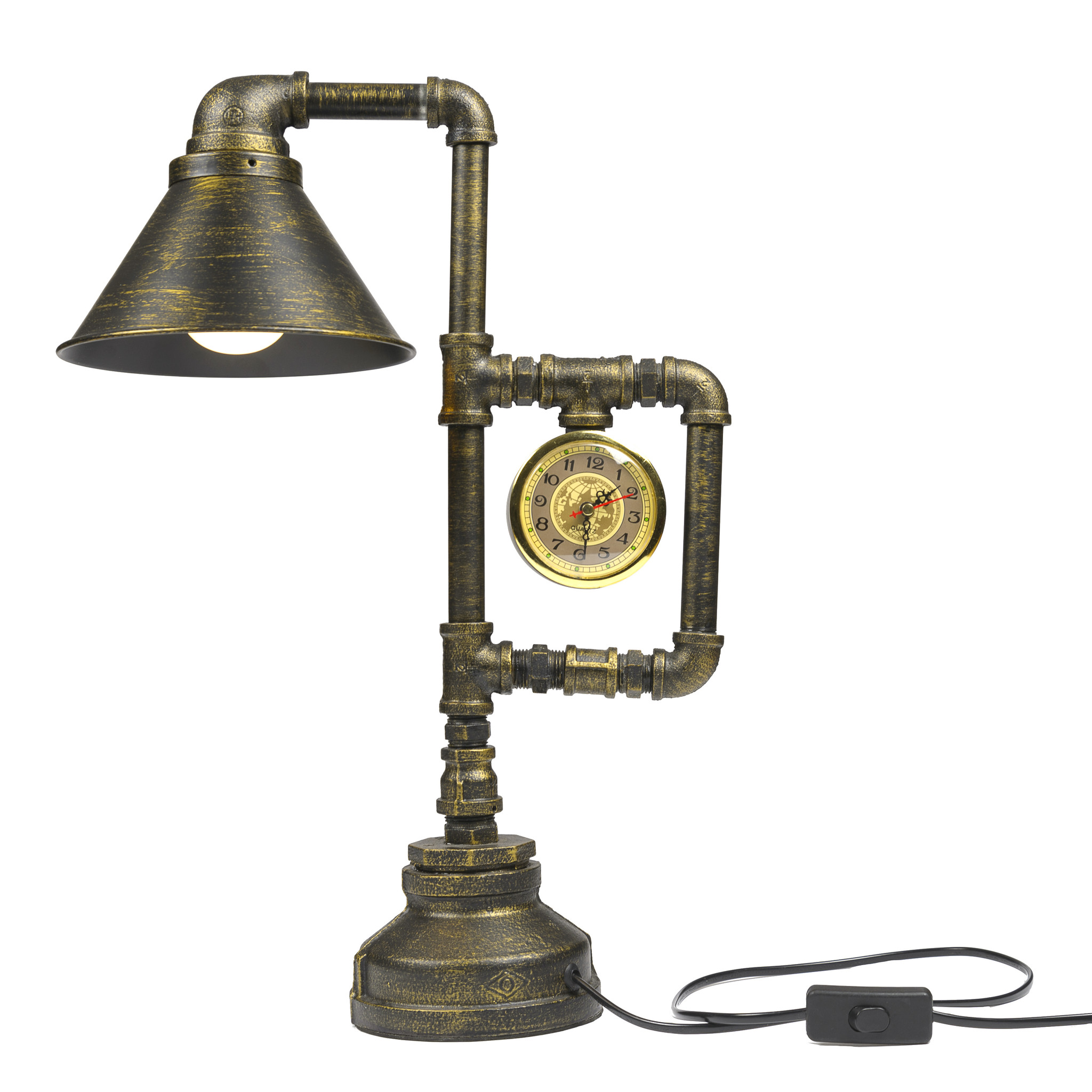 klein voorzien Uithoudingsvermogen Industriële Bronskleurige Tafellamp - 17.00u besteld, morgen in huis