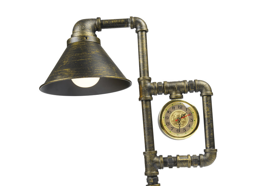 Industriële Bronskleurige Tafellamp – Valott Alocasie