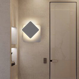 Scaldare Wandlamp LED Design Wit Vierkant Aluminium - Scaldare Domaso