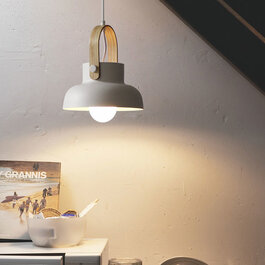 Valott Hanglamp Modern Wit Aluminium met Hout - Valott Lumi