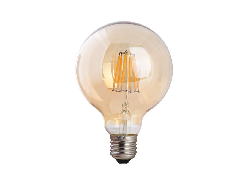 Crius LED G95 Filament E27 8W 827 Amber Dimbaar