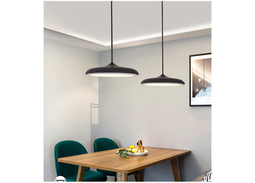 Hanglamp LED Design Zwart Rond 30 cm - Scaldare Albi