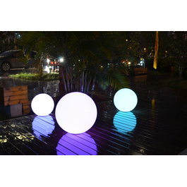 Garleds Tuinlamp Oplaadbare Bol 25 cm LED RGB incl. Afstandsbediening - Funnylights Venonat