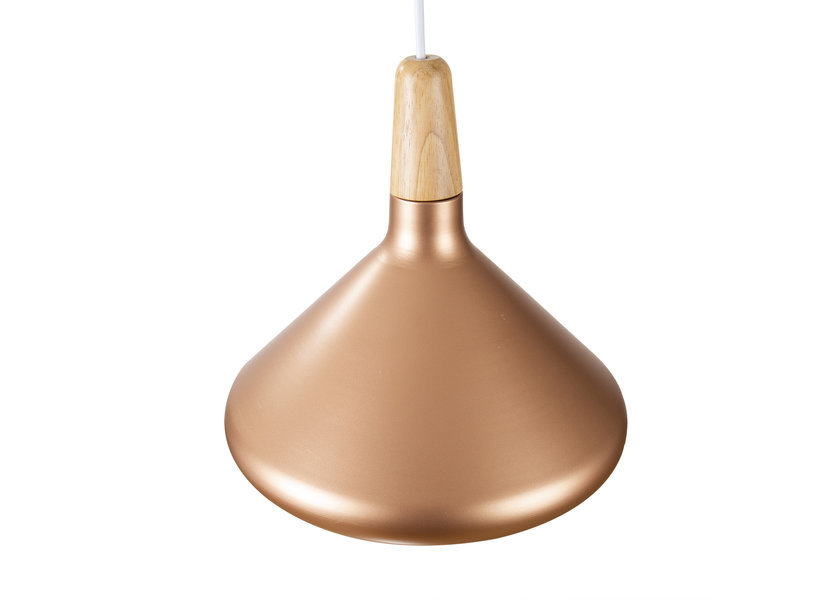Hanglamp Goud Metaal met hout - Scaldare Udine