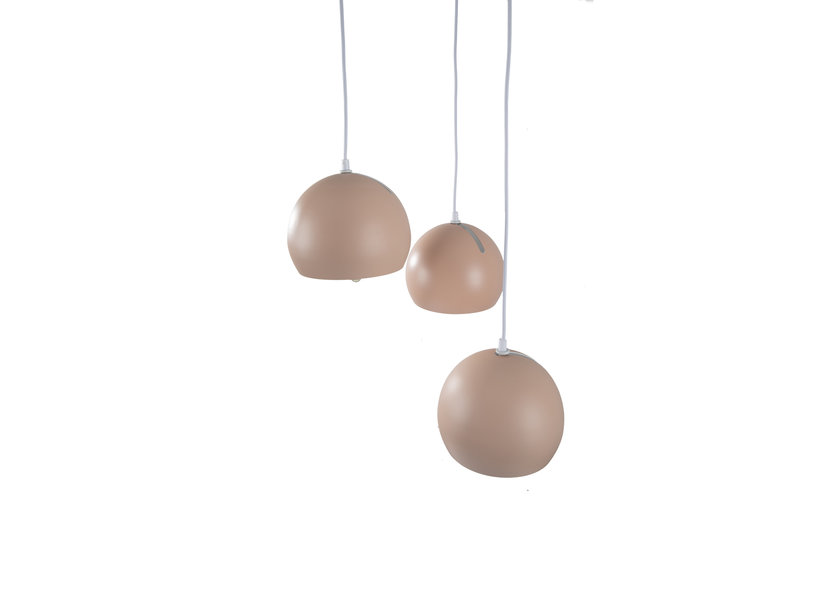 Hanglamp Modern Roze Rond Metaal 3 Licht  - Scaldare Aino