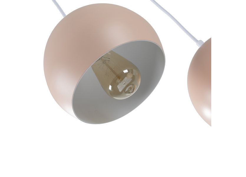 Hanglamp Modern Roze Rond Metaal 3 Licht  - Scaldare Aino