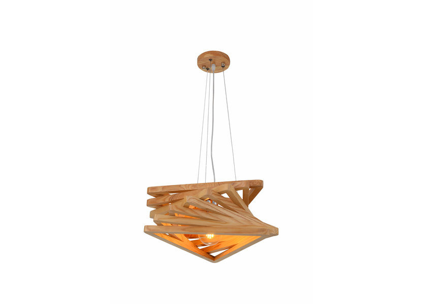 Hanglamp Hout Houtkleur 43 cm - Madera Pendula