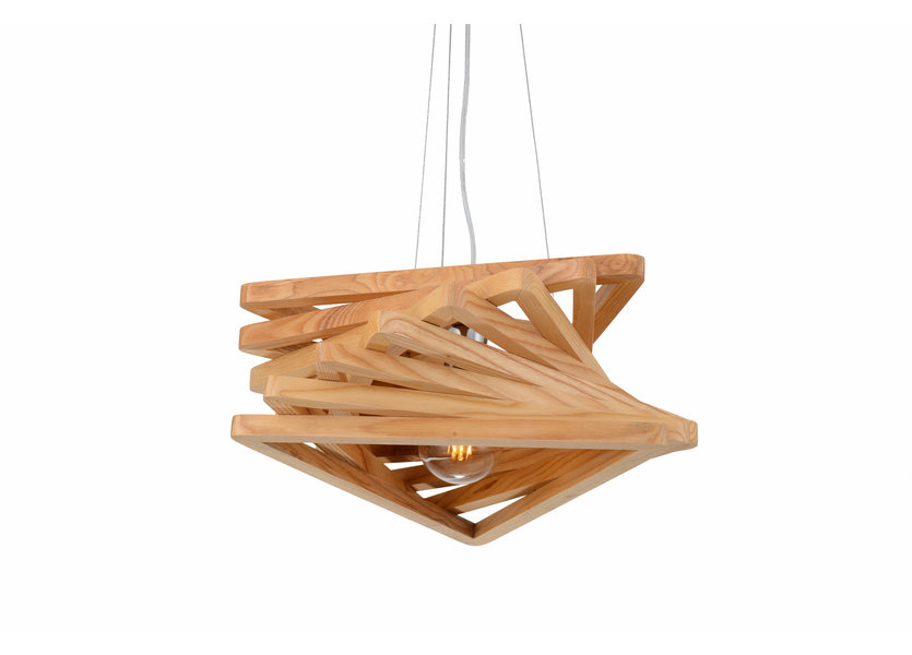 Hanglamp Hout Houtkleur 43 cm - Madera Pendula