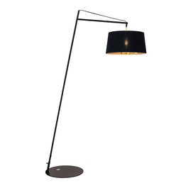 Scaldare Staande lamp Modern Zwart met Kap H160 cm - Scaldare Vivaro