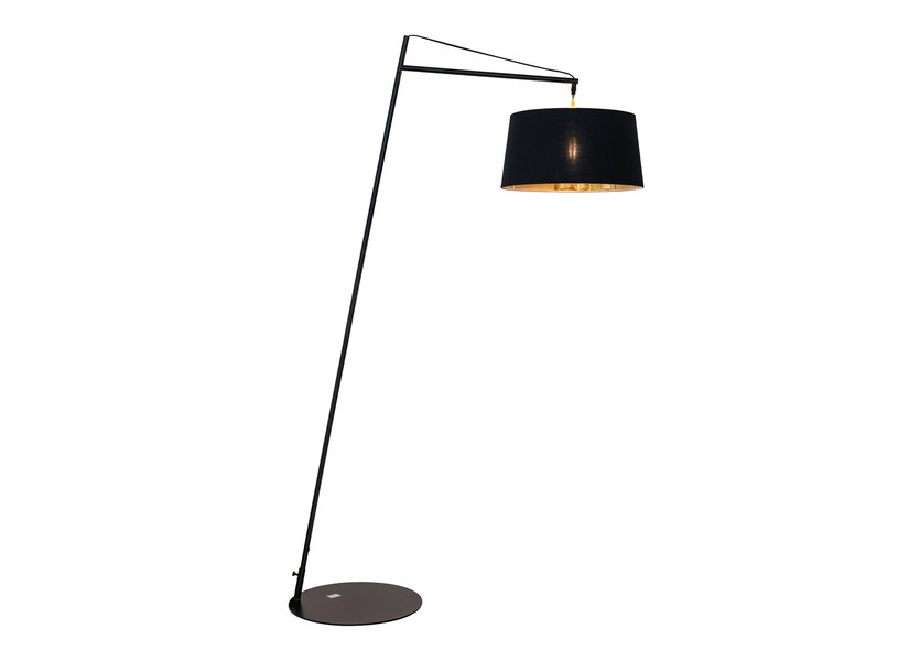 Staande lamp Modern Zwart met Kap H160 cm - Scaldare Vivaro