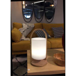 Garleds Tuindecoratie Oplaadbare Lamp LED RGB hout design 37 cm - Funnylights Fearow