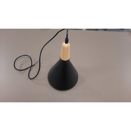 Valott Hanglamp Modern Zwart Rond met Hout ‚Äì Valott Olen