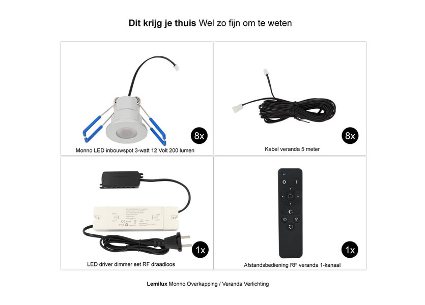 LED Verlichting Overkapping Set 10