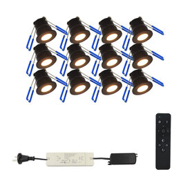 Frano Zwarte Spots Frano Overkapping ‚Äì 12 stuks