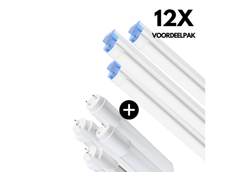 Voordeelpak 12x LED TL 120cm  + Armatuur T8 4000 Kelvin