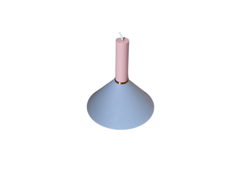 Hanglamp Modern Grijs met roze bovenstuk 25 cm - Scaldare Palermo
