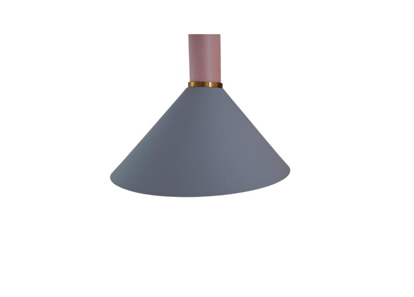Hanglamp Modern Grijs met roze bovenstuk 25 cm - Scaldare Palermo