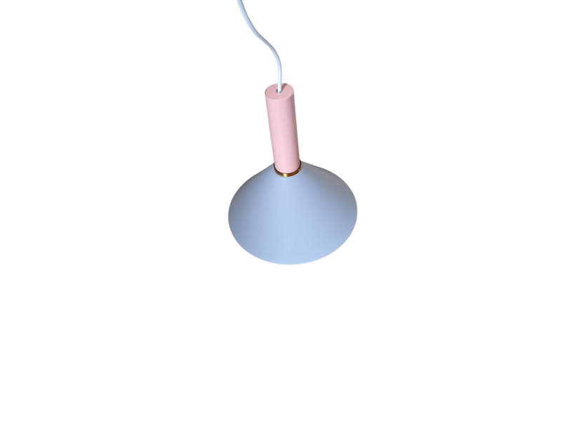 Hanglamp Modern Grijs met roze bovenstuk 25 cm - Scaldare Palermo