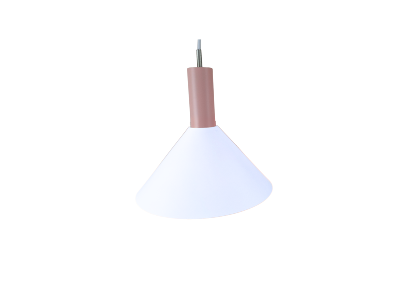 Hanglamp Modern Wit met roze bovenstuk 25 cm golvend - Scaldare Palermo