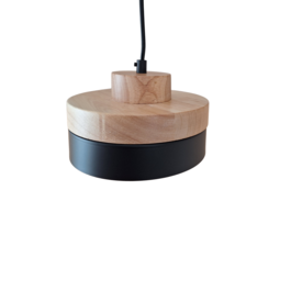 Scaldare Hanglamp Zwart met hout - Scaldare Marsala