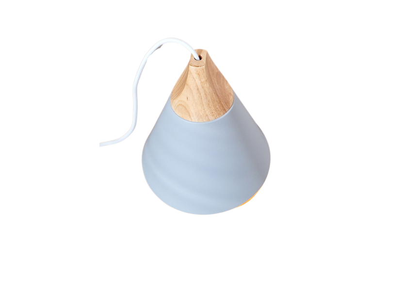 Hanglamp Modern Wit Rond 24 cm met hout  - Scaldare Sicilia