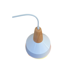 Scaldare Hanglamp Wit met hout en witte binnenkant - Scaldare Marzamemi