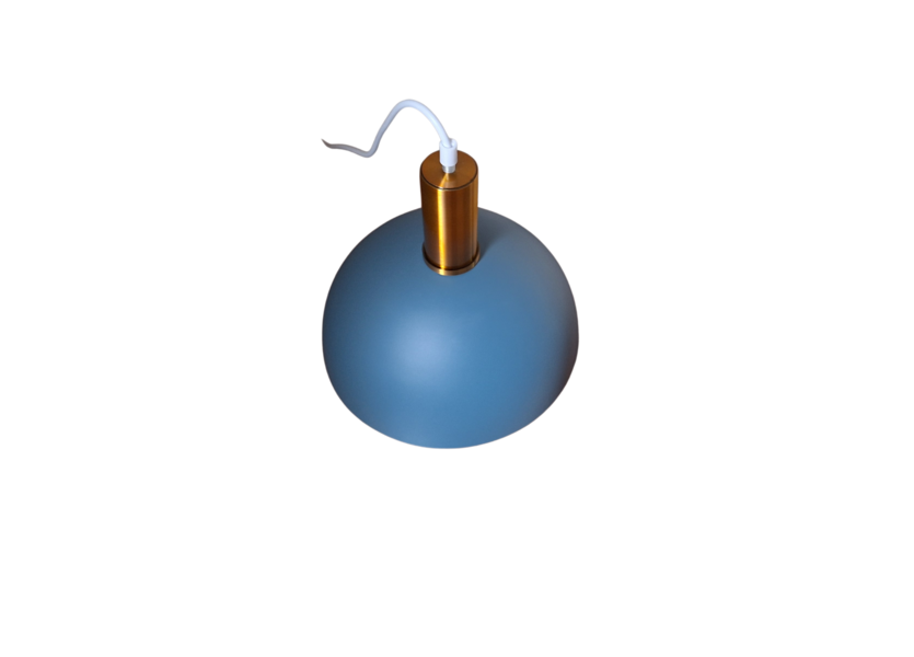 Hanglamp Modern Blauw met koper 25 cm - Scaldare Ibia