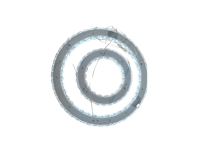 Ring Hanglamp Crystal 2 delen diam, 50/29 cm incl LED verlichting - Scaldare Monreale