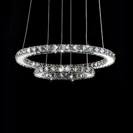 Scaldare Ring Hanglamp Crystal 2 delen diam, 50/29 cm incl LED verlichting - Scaldare Monreale