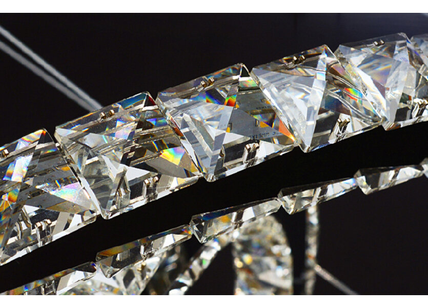 Ring Hanglamp Crystal 2 delen diam, 50/29 cm incl LED verlichting - Scaldare Monreale