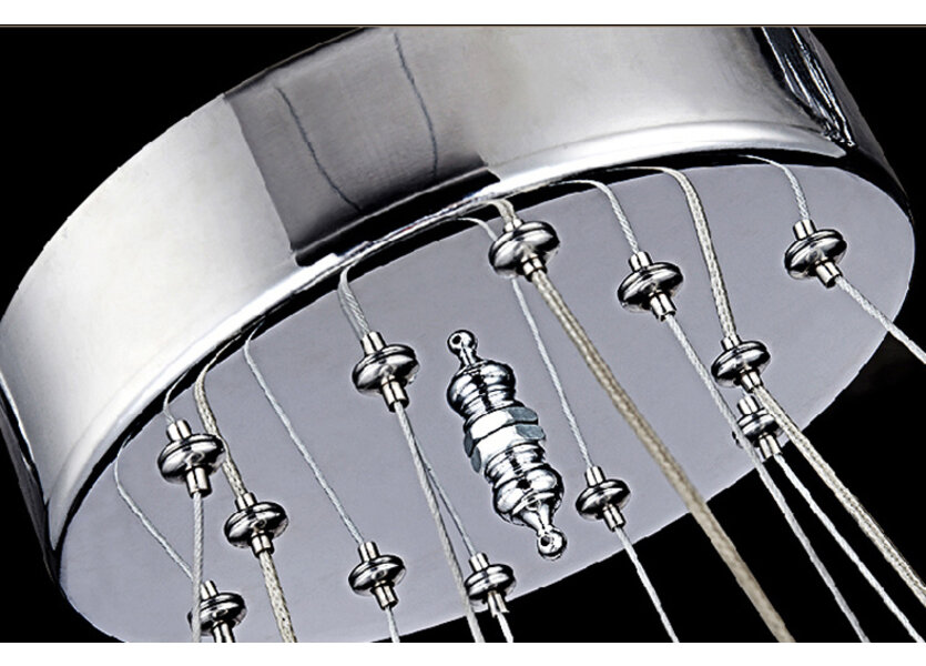 Ring Hanglamp Crystal 2 delen diam, 50/29 cm incl LED verlichting - Scaldare Monreale