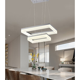Scaldare Hanglamp Modern Design Rechthoek 2 lampen incl LED - Scaldare Erice