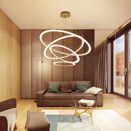 Scaldare Ring Hanglamp 4 delen diam, 65/55/45/35 cm incl LED verlichting - Scaldare Gela