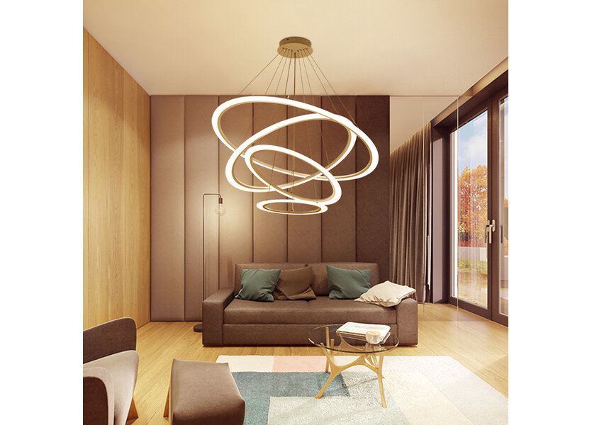Ring Hanglamp 4 delen diam, 65/55/45/35 cm incl LED verlichting - Scaldare Gela