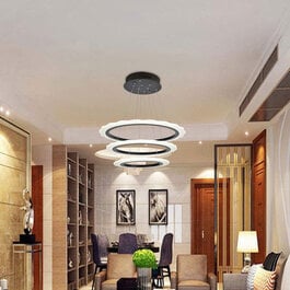Scaldare Ring Hanglamp 3 delen diam, 80/60/40 cm incl LED verlichting - Scaldare Canicatti