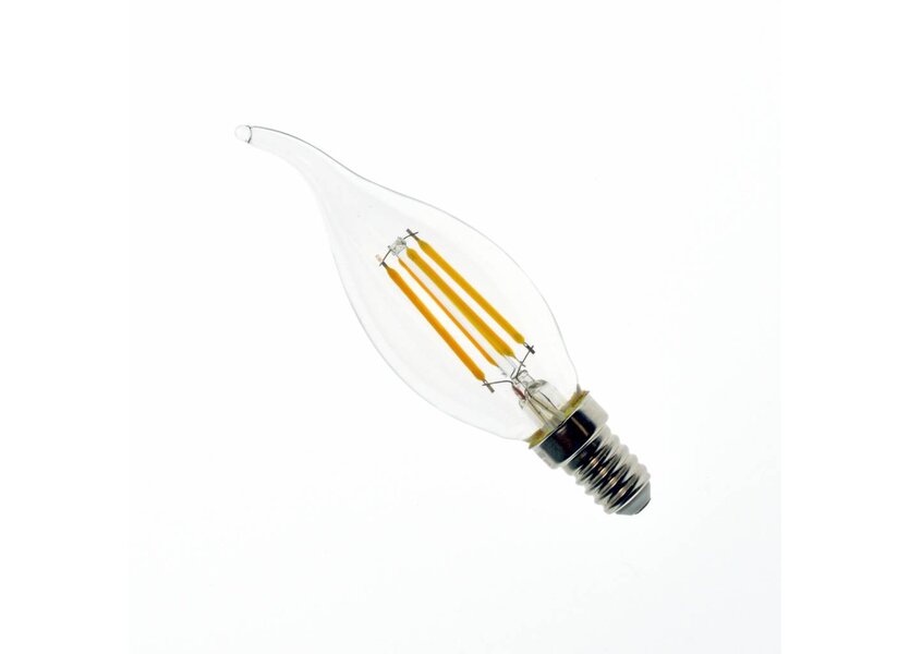 LED filament kaarslamp helder met tip E14 3W 2700K Dimbaar - Crius