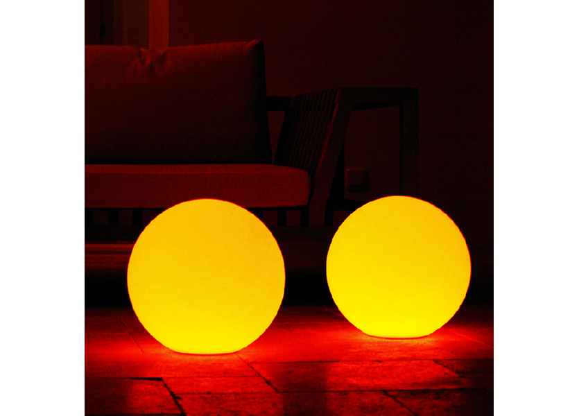 Set van 3 Lichtbollen Buiten Oplaadbaar 25 , 30 en 35 cm LED RGB incl. Afstandsbediening -Funnylights Verona