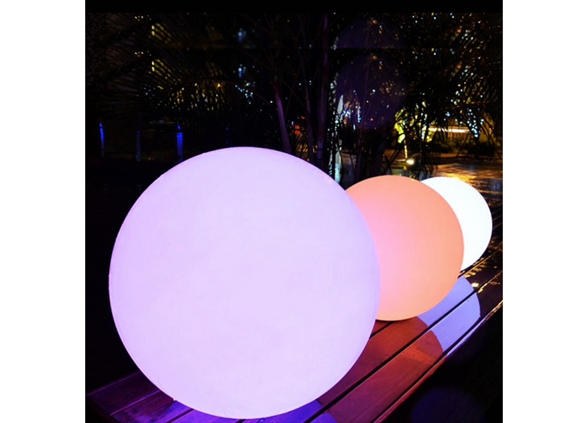 Set van 3 Tuinlampen Oplaadbare Bollen 25 , 30 en 35 cm LED RGB incl. Afstandsbediening -Funnylights Verona