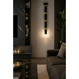 Scaldare Hanglamp Modern Zwart Met Kristal en Leer - Scaldare Isola